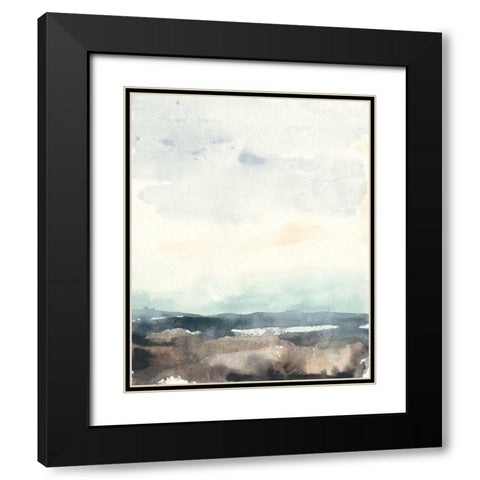 Tidal Horizon I Black Modern Wood Framed Art Print with Double Matting by Vess, June Erica