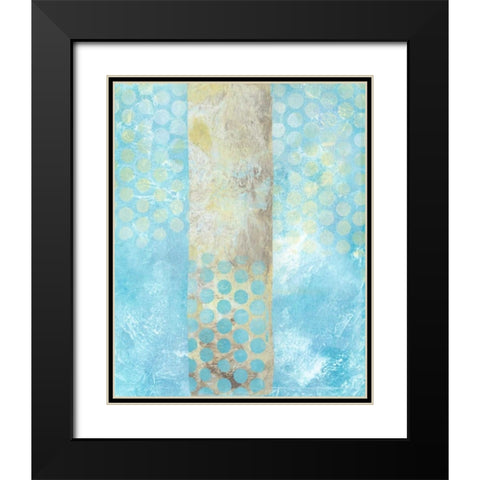 Dots on Blue I Black Modern Wood Framed Art Print with Double Matting by McCavitt, Naomi