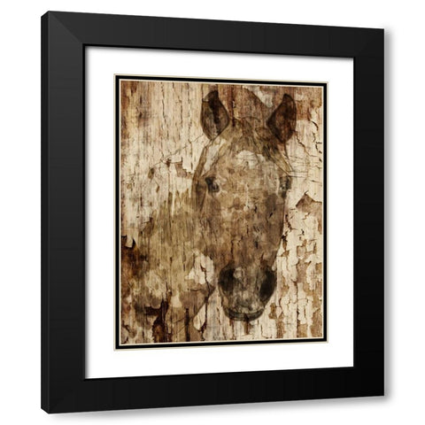 Champagne Horse I Black Modern Wood Framed Art Print with Double Matting by Orlov, Irena