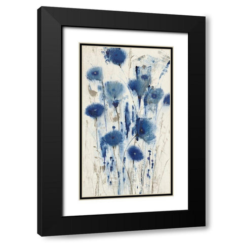 Blue Impressions I Black Modern Wood Framed Art Print with Double Matting by OToole, Tim