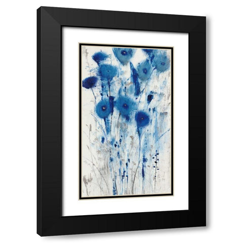 Blue Impressions II Black Modern Wood Framed Art Print with Double Matting by OToole, Tim