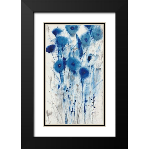 Blue Impressions II Black Modern Wood Framed Art Print with Double Matting by OToole, Tim