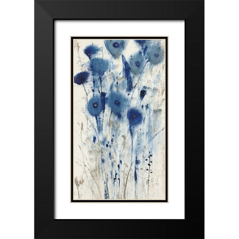 Blue Impressions II Black Modern Wood Framed Art Print with Double Matting by OToole, Tim