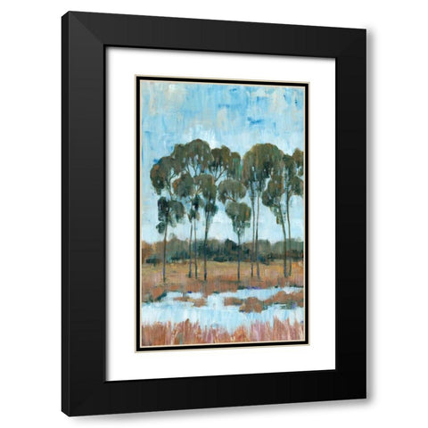 Trees in the Marsh II Black Modern Wood Framed Art Print with Double Matting by OToole, Tim