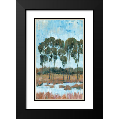 Trees in the Marsh II Black Modern Wood Framed Art Print with Double Matting by OToole, Tim