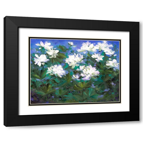 Spring Flowers Black Modern Wood Framed Art Print with Double Matting by Finch, Sheila