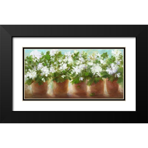 In Full Bloom Black Modern Wood Framed Art Print with Double Matting by Finch, Sheila