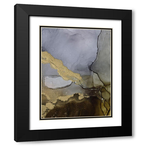 Amethyst and Umber II Black Modern Wood Framed Art Print with Double Matting by Borges, Victoria