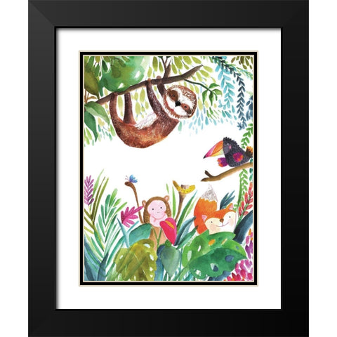 Hangin Around I Black Modern Wood Framed Art Print with Double Matting by Hernandez, Larisa