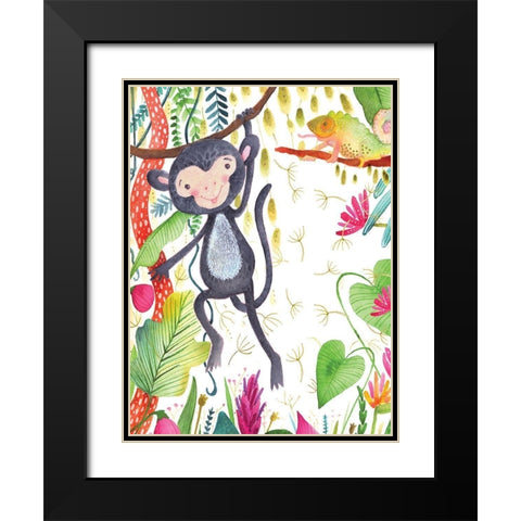 Hangin Around II Black Modern Wood Framed Art Print with Double Matting by Hernandez, Larisa