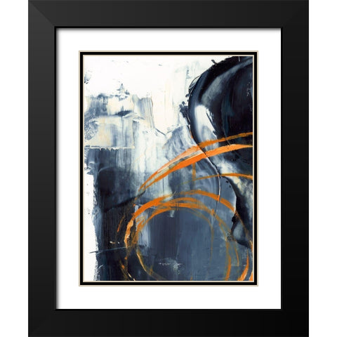 Orange Rind I Black Modern Wood Framed Art Print with Double Matting by Harper, Ethan