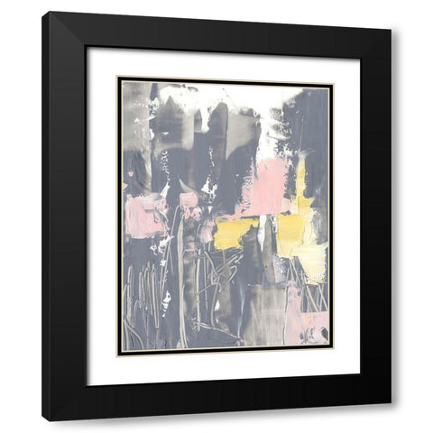 Pink and Yellow Flowers II Black Modern Wood Framed Art Print with Double Matting by Harper, Ethan