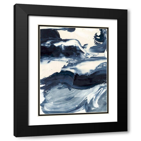 Wave Rider I Black Modern Wood Framed Art Print with Double Matting by Harper, Ethan