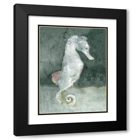 Aquatic II Black Modern Wood Framed Art Print with Double Matting by Stellar Design Studio