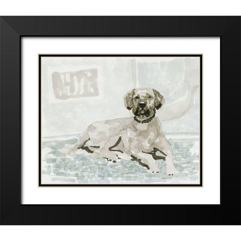 Dog Study I Black Modern Wood Framed Art Print with Double Matting by Stellar Design Studio