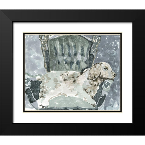 Dog Study II Black Modern Wood Framed Art Print with Double Matting by Stellar Design Studio