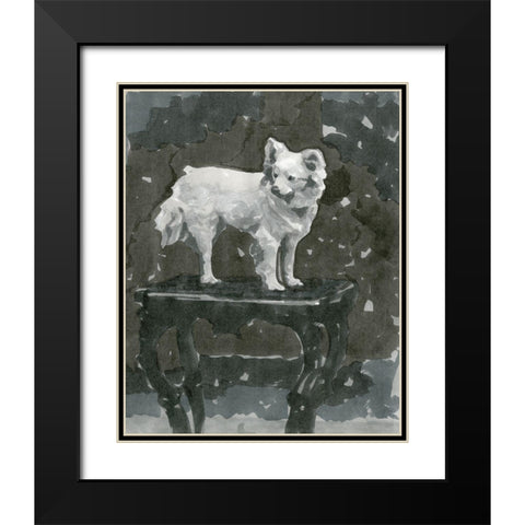 Dog Study III Black Modern Wood Framed Art Print with Double Matting by Stellar Design Studio