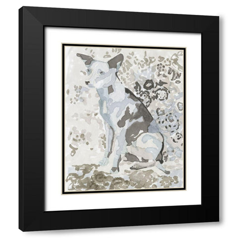 Dog Study IV Black Modern Wood Framed Art Print with Double Matting by Stellar Design Studio