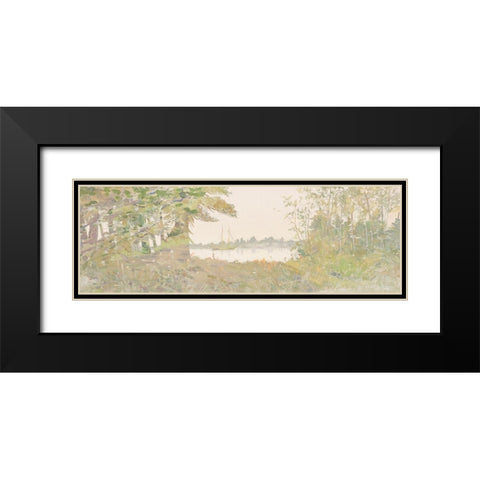 Impressions of Yesterday II Black Modern Wood Framed Art Print with Double Matting by Stellar Design Studio