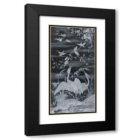 Nature Panel II Black Modern Wood Framed Art Print with Double Matting by Stellar Design Studio