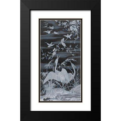 Nature Panel II Black Modern Wood Framed Art Print with Double Matting by Stellar Design Studio