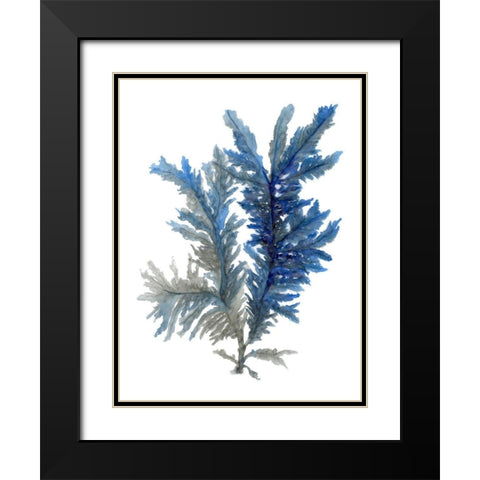 Ocean Bloom I Black Modern Wood Framed Art Print with Double Matting by Stellar Design Studio