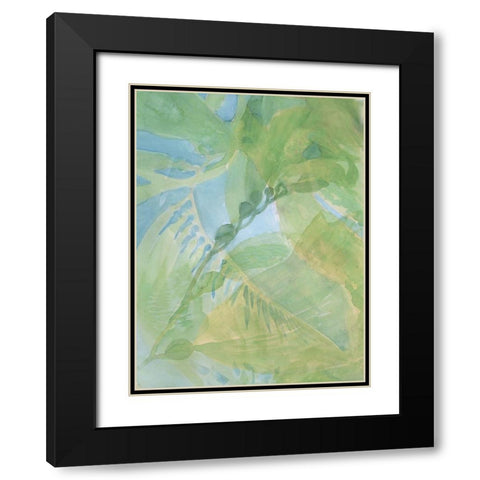 Sea Grass II Black Modern Wood Framed Art Print with Double Matting by Stellar Design Studio