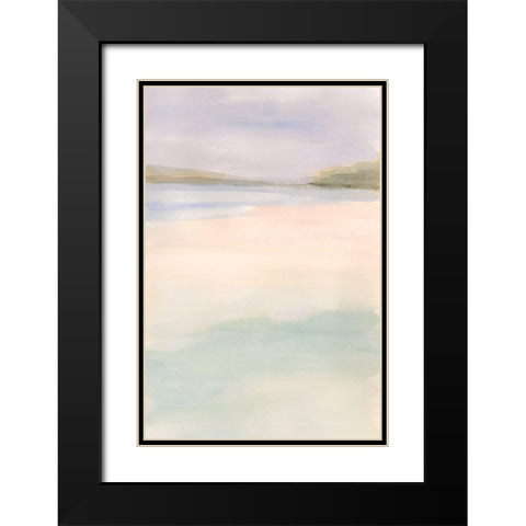 Island Calm I Black Modern Wood Framed Art Print with Double Matting by Stellar Design Studio