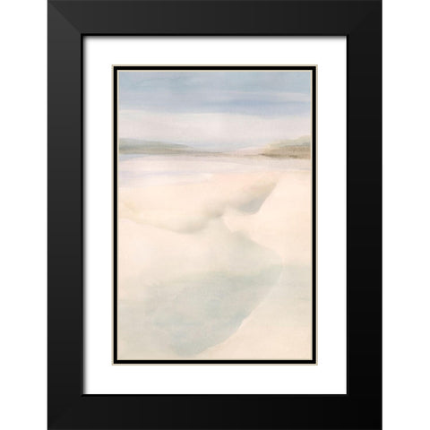 Island Calm III Black Modern Wood Framed Art Print with Double Matting by Stellar Design Studio