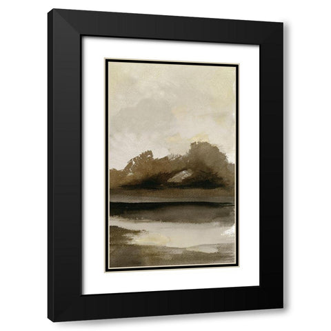 Transitioning Landscape II Black Modern Wood Framed Art Print with Double Matting by Stellar Design Studio