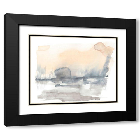 Blush Haze I Black Modern Wood Framed Art Print with Double Matting by Goldberger, Jennifer