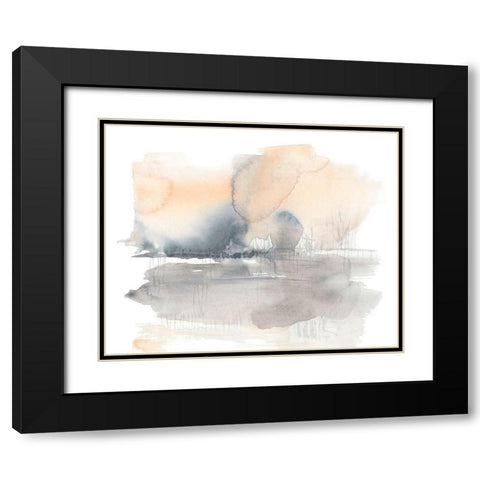 Blush Haze II Black Modern Wood Framed Art Print with Double Matting by Goldberger, Jennifer