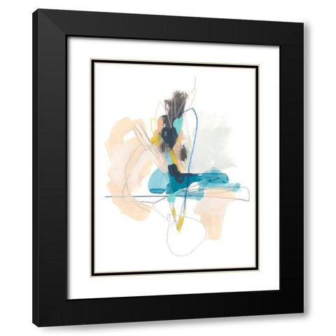 Static Energy II Black Modern Wood Framed Art Print with Double Matting by Vess, June Erica