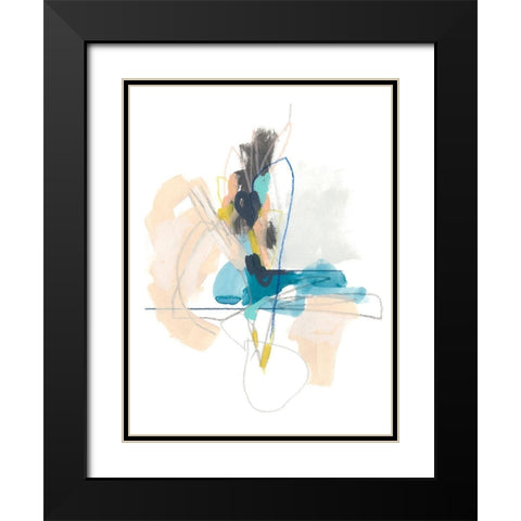 Static Energy II Black Modern Wood Framed Art Print with Double Matting by Vess, June Erica