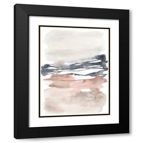 Tiered Horizon Line I Black Modern Wood Framed Art Print with Double Matting by Goldberger, Jennifer