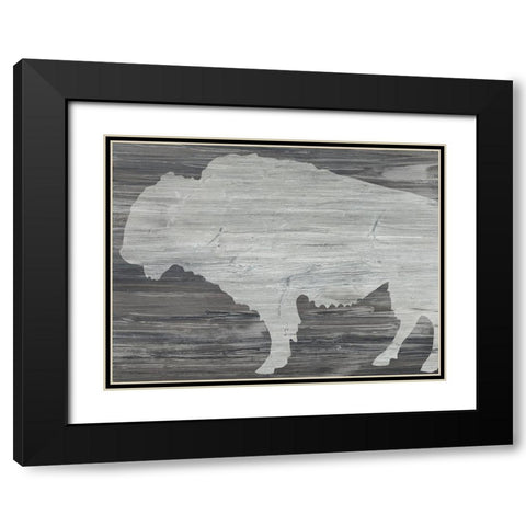 Vintage Plains Animals V Black Modern Wood Framed Art Print with Double Matting by Vess, June Erica