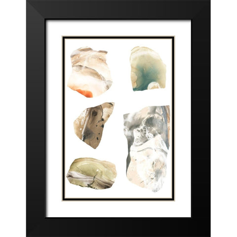 Geode Segments II Black Modern Wood Framed Art Print with Double Matting by Vess, June Erica