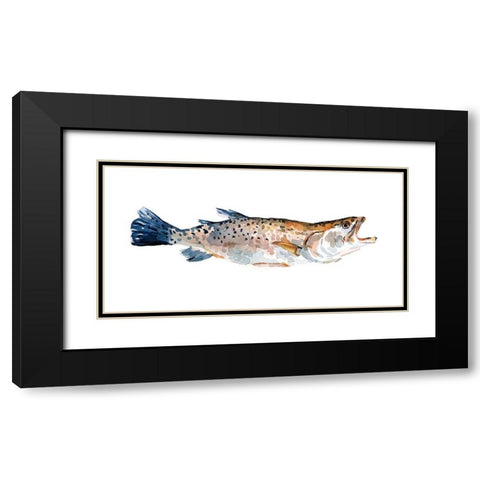 Freckled Trout II Black Modern Wood Framed Art Print with Double Matting by Scarvey, Emma