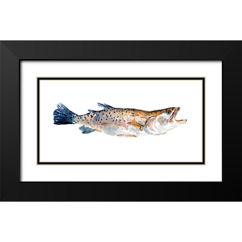 Freckled Trout II Black Modern Wood Framed Art Print with Double Matting by Scarvey, Emma