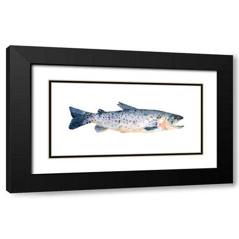 Freckled Trout IV Black Modern Wood Framed Art Print with Double Matting by Scarvey, Emma