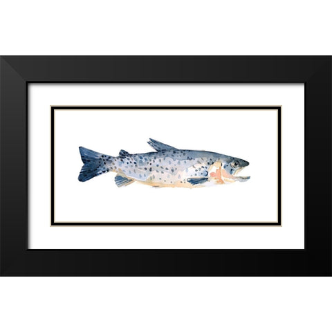 Freckled Trout IV Black Modern Wood Framed Art Print with Double Matting by Scarvey, Emma