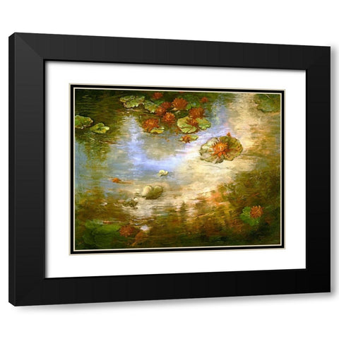 Tranquil Reflections II Black Modern Wood Framed Art Print with Double Matting by Kiggins, Debbie