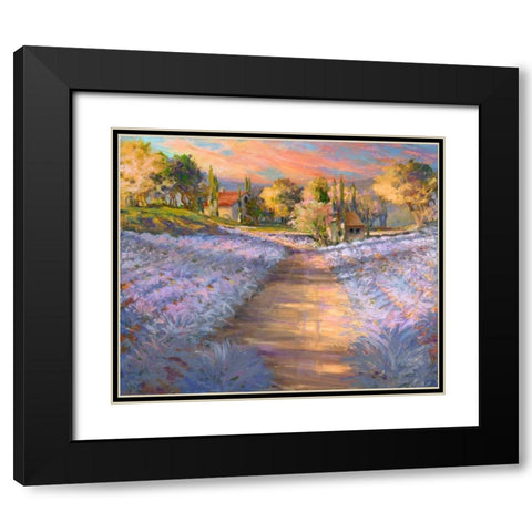 Tranquil Wine Country I Black Modern Wood Framed Art Print with Double Matting by Kiggins, Debbie