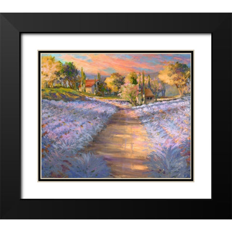 Tranquil Wine Country I Black Modern Wood Framed Art Print with Double Matting by Kiggins, Debbie