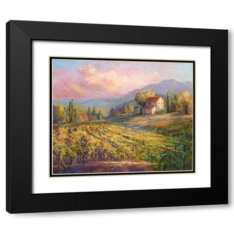 Tranquil Wine Country III Black Modern Wood Framed Art Print with Double Matting by Kiggins, Debbie