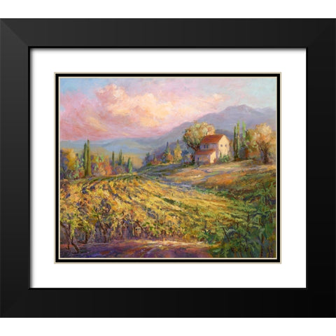 Tranquil Wine Country III Black Modern Wood Framed Art Print with Double Matting by Kiggins, Debbie