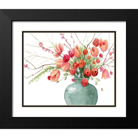Vogue Bouquet I Black Modern Wood Framed Art Print with Double Matting by Popp, Grace