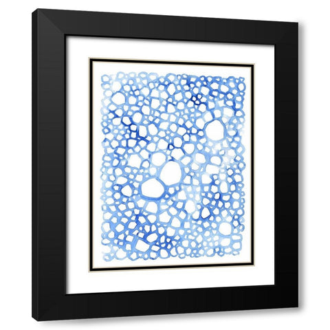 Indigo Plexus II Black Modern Wood Framed Art Print with Double Matting by Borges, Victoria