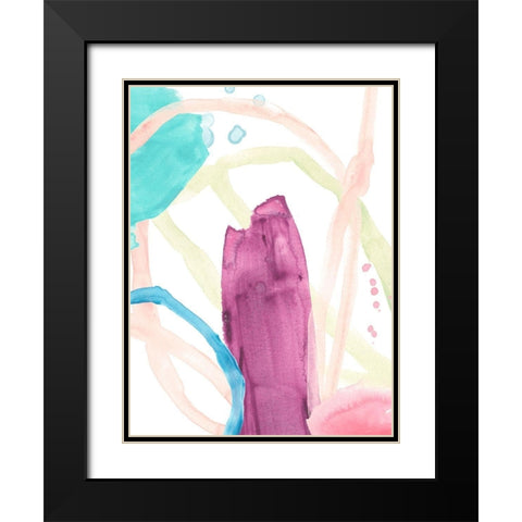 Serpentine Rainbow II Black Modern Wood Framed Art Print with Double Matting by Vess, June Erica