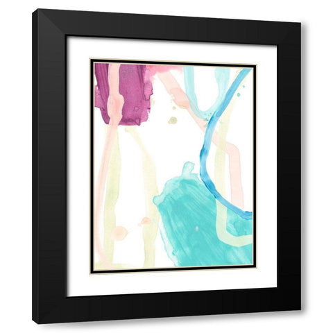 Serpentine Rainbow III Black Modern Wood Framed Art Print with Double Matting by Vess, June Erica